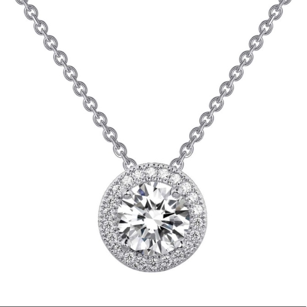 NWT Lafonn Classic Round Halo Necklace